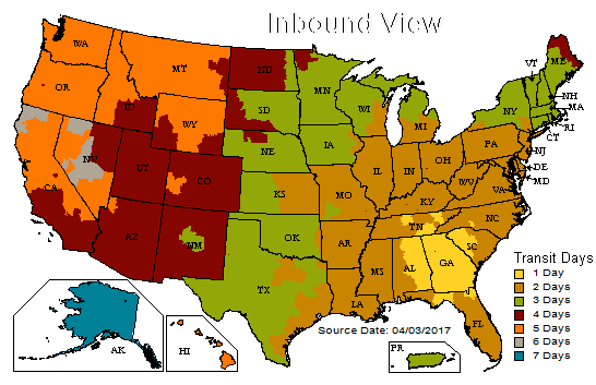 ups map